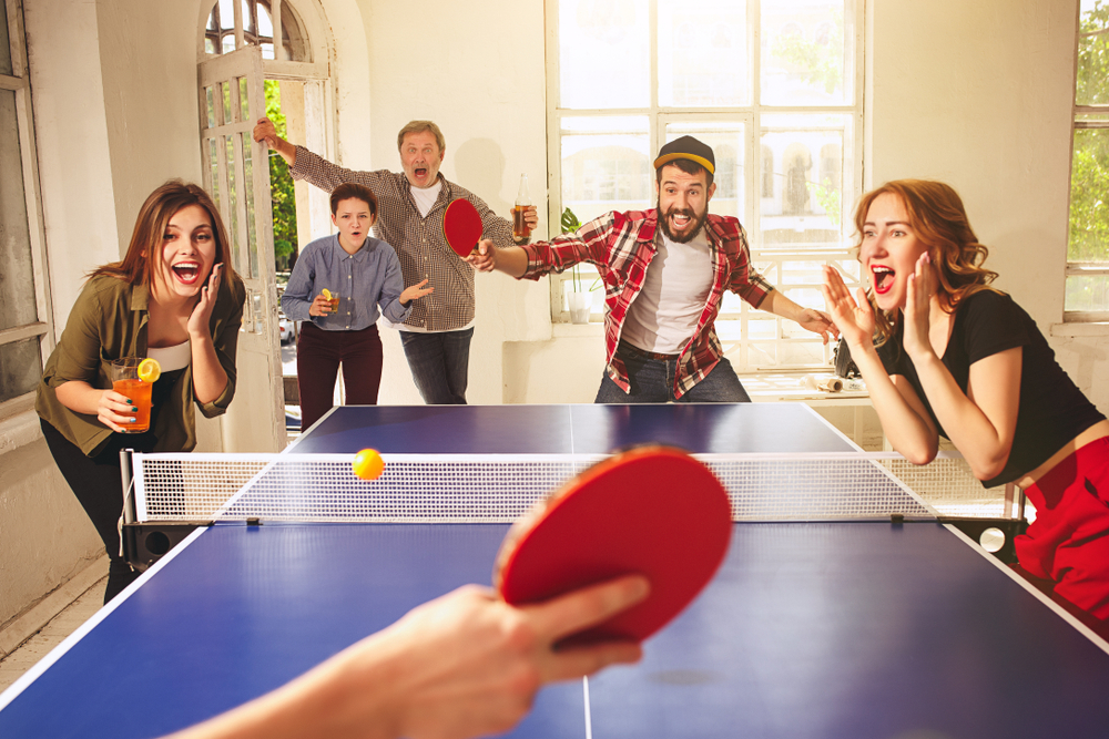 compact table tennis storage